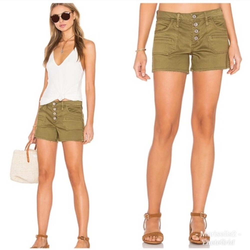 Sanctuary Sadie Shorts Button-fly moss green 25